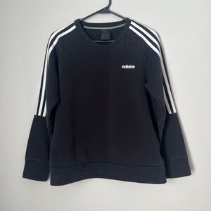 Adidas Black Pullover with White Stripes